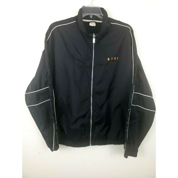 gold and black nike windbreaker